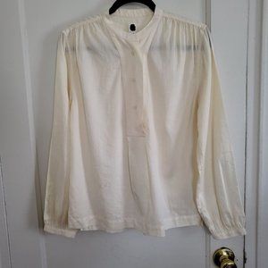 GAP Cream buttons front dress shirt Size S